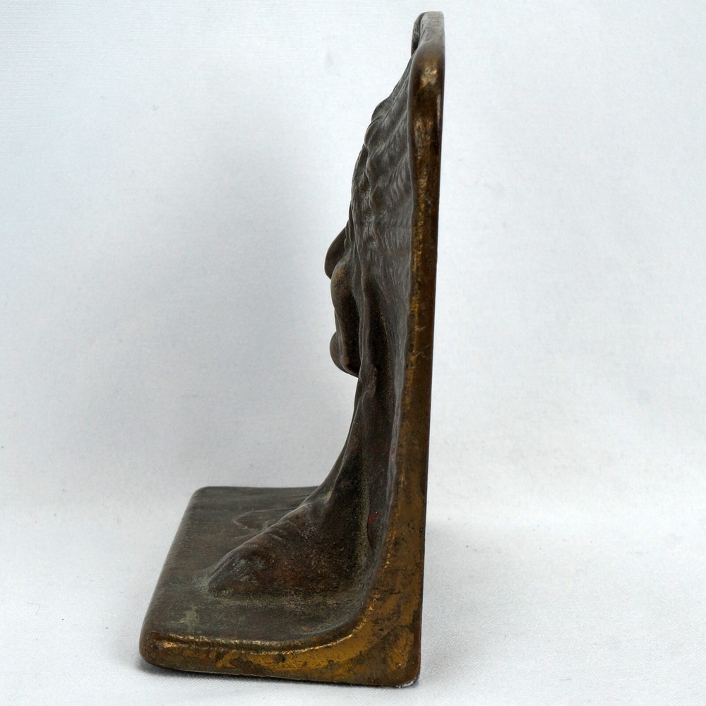 Single Indian Chief Cast Iron Bookend Circa 1925