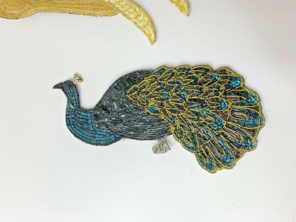 Sequence/Beaded Applique ELEPHANT PEACOCK BIRD