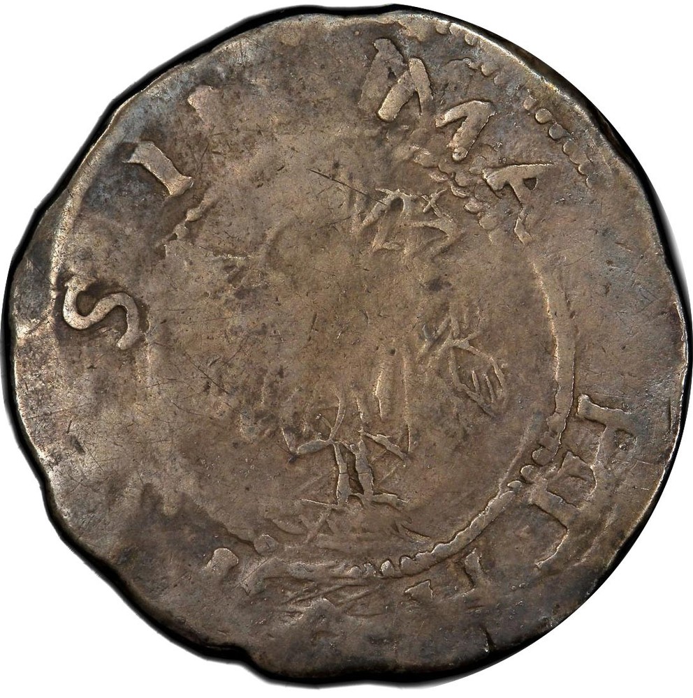 1652 WILLOW TREE SHILLING PCGS VF 35
