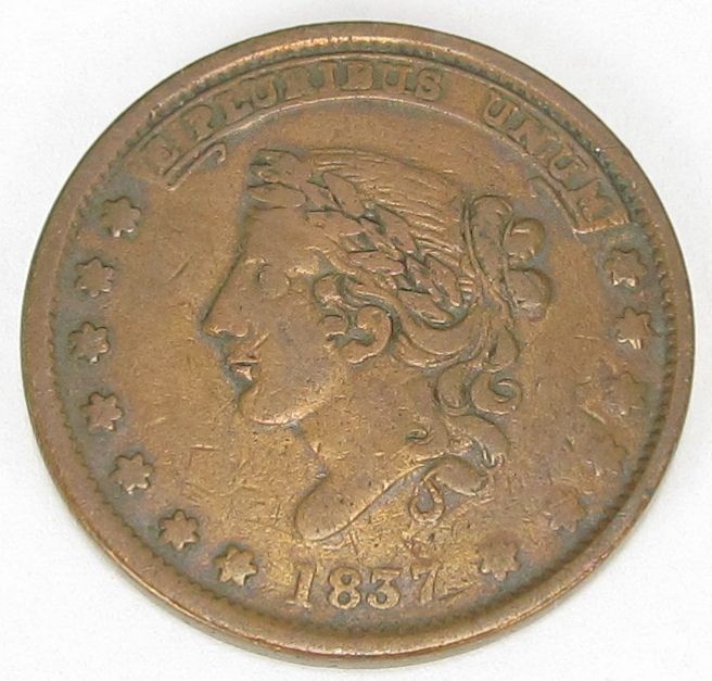 Hard Times Token Not One Cent, HT 52, Fine, #240