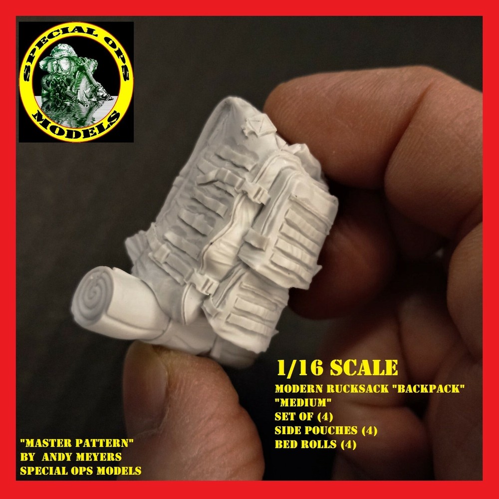 1/16 scale Modern Molle Rucksacks (BACKPACKS) Assault Backpack style #B