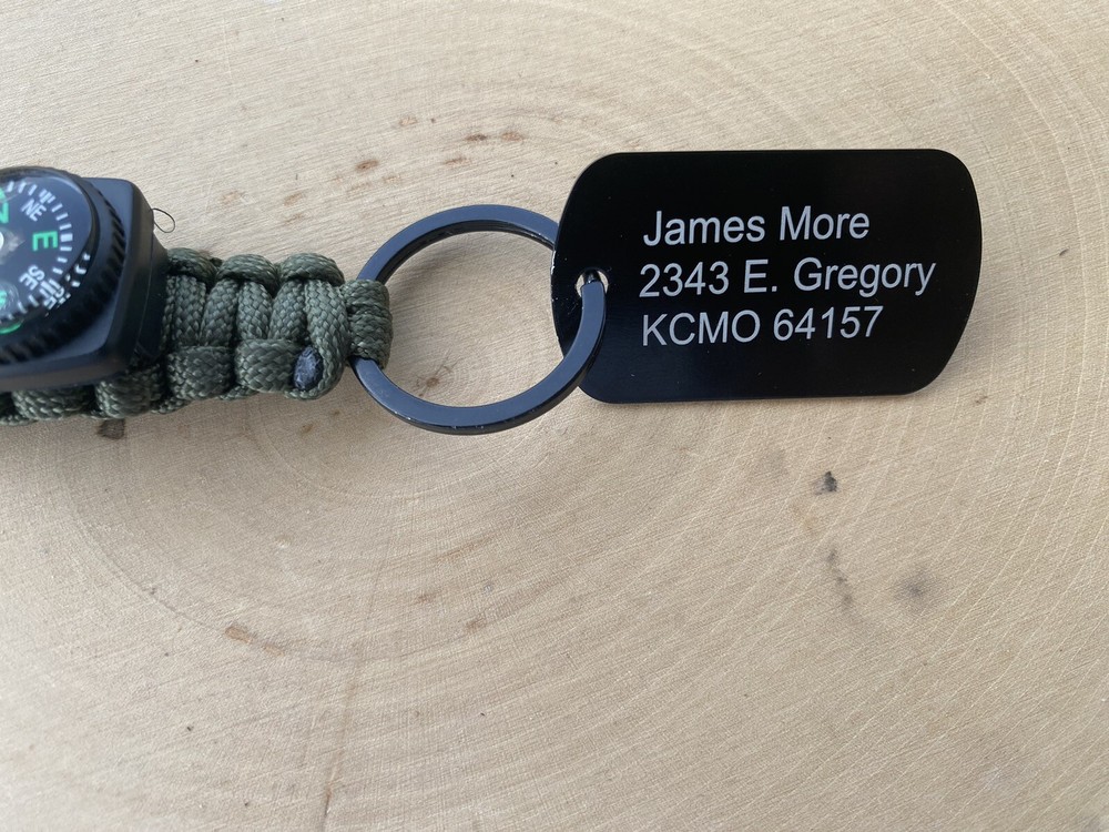 Military Bag ID TAGS Personalized ENGRAVED LUGGAGE TAG STRAP Backpack