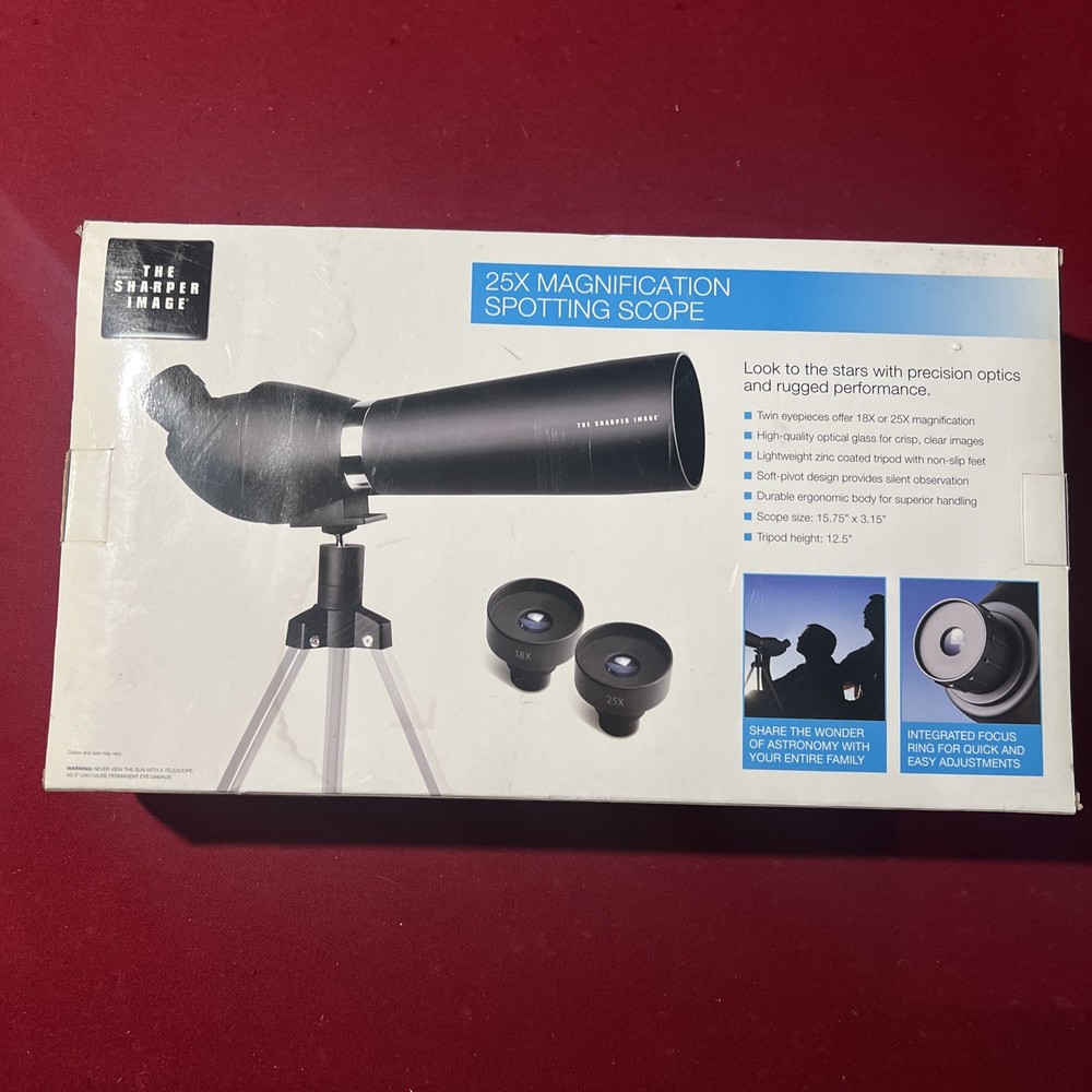Sharper Image 25X Magnification Portable Spotting Scope