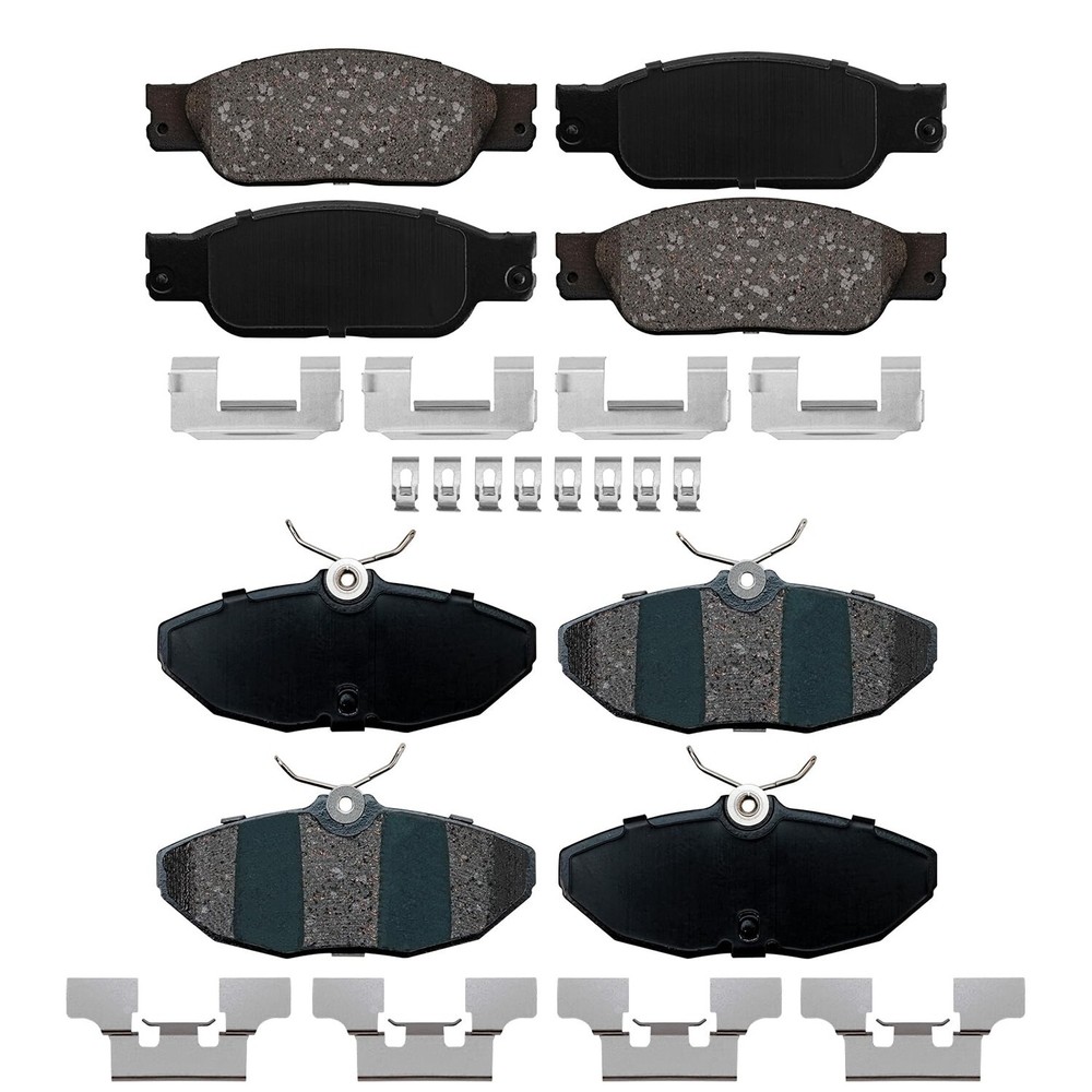 Front & Rear Ceramic Brake Pads for Ford Thunderbird Jaguar S-Type Lincoln LS