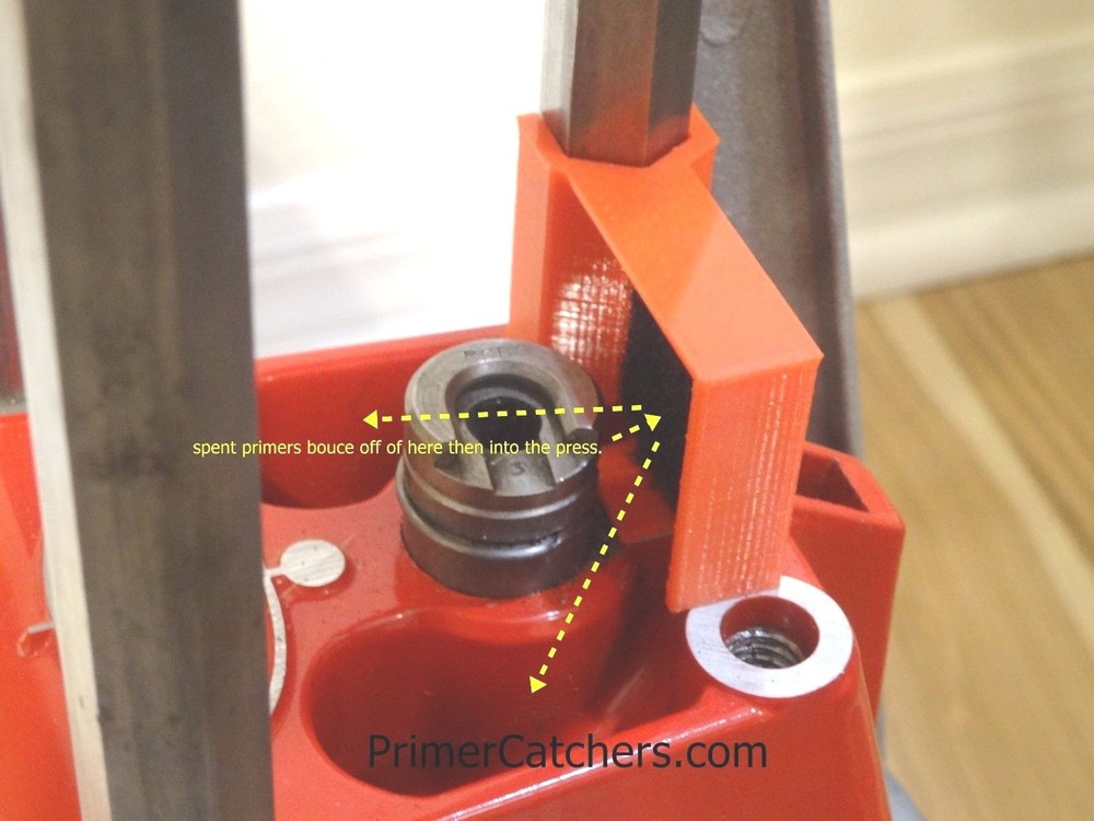 Lee turret /pro 1000 reloading press primer catcher upgrade (red)