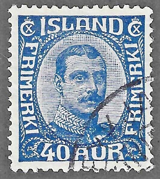 Iceland (1921) - Scott # 124,    Used