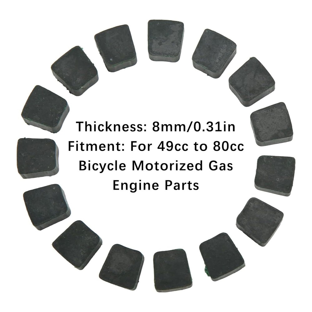 30Pcs Motorized Bicycle Clutch Pad Engine Clutch Pads Square Shape Green Repl...