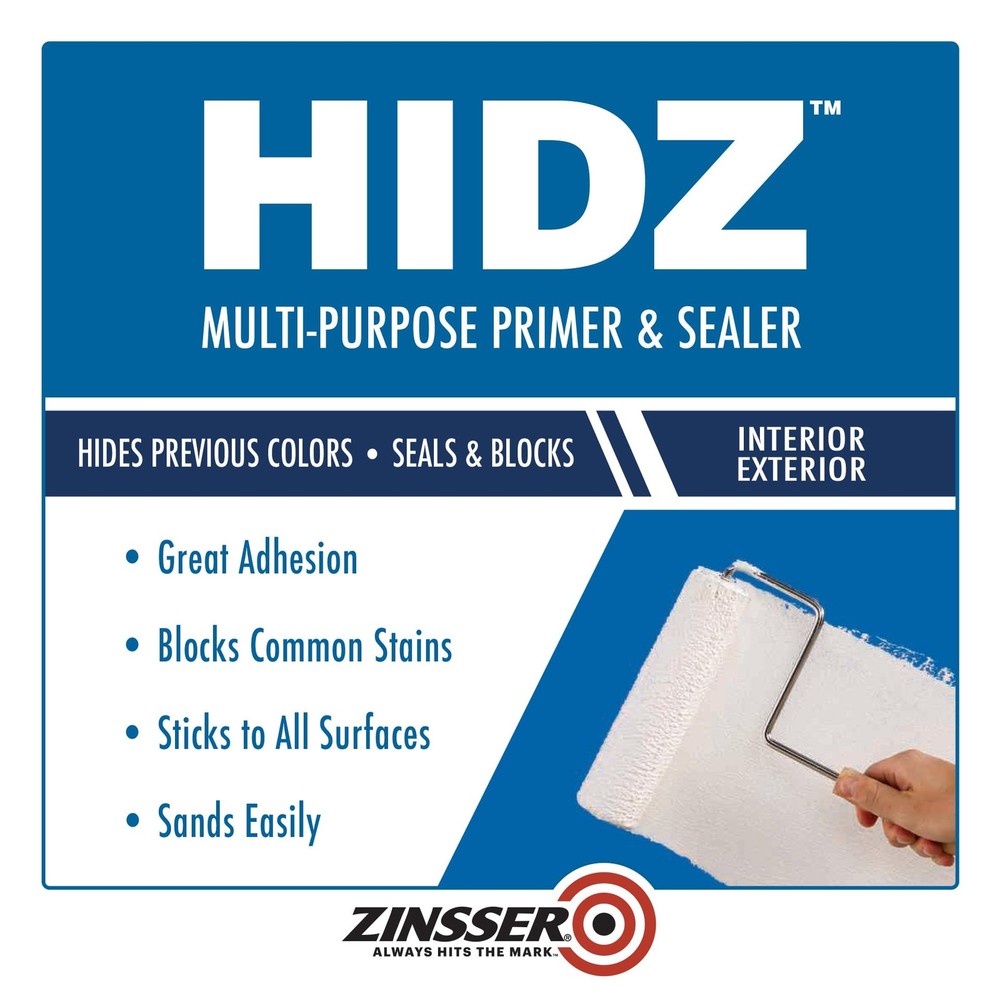 373693 HIDZ Multi-Purpose Primer and Sealer, Quart, Flat White