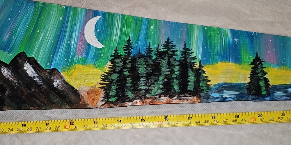 Northern Lights Handpainted Saw