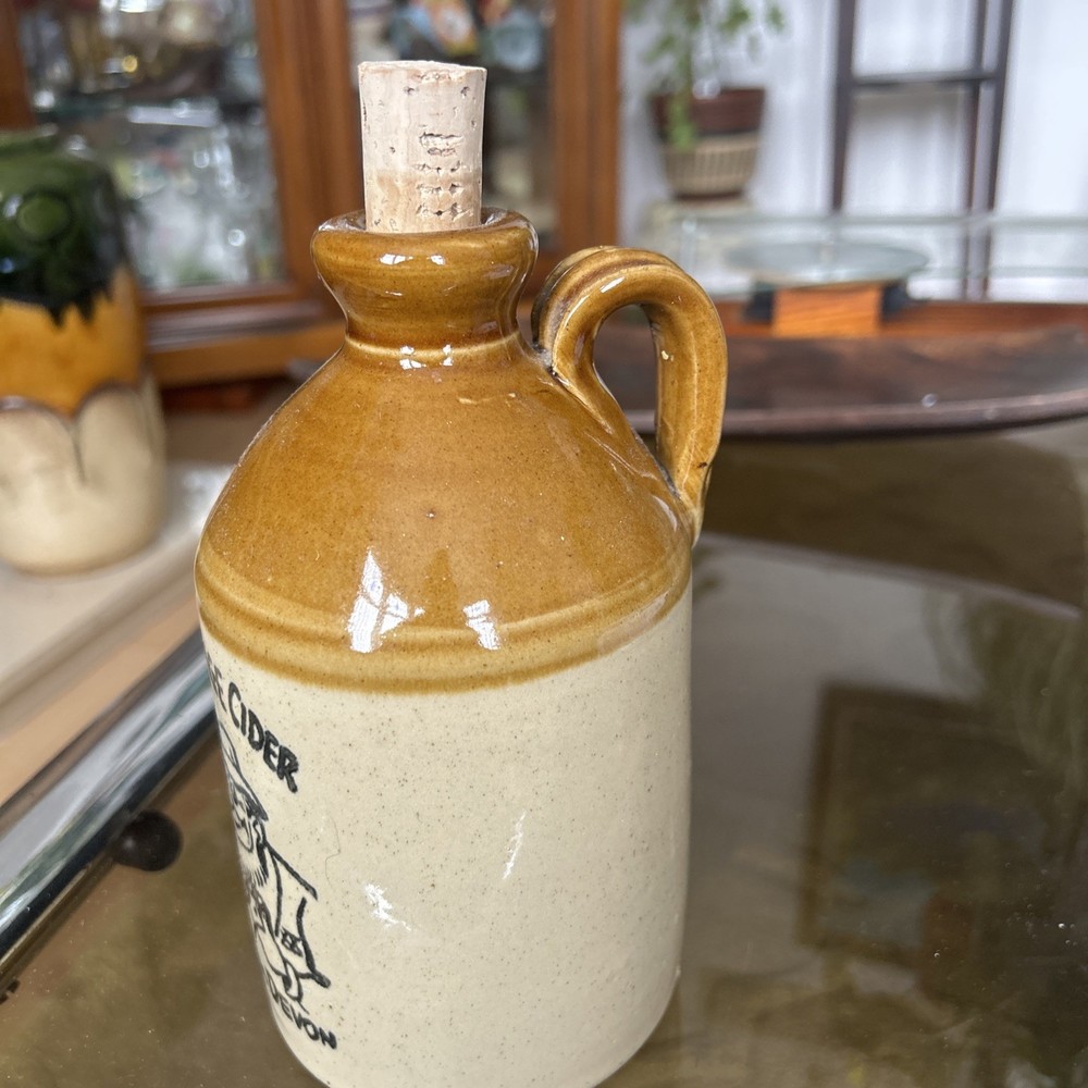 Vintage Empty Stoneware Creedy Cider Devon Flagon 18cm