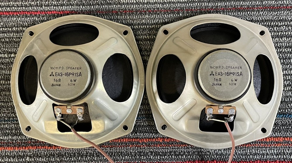 Vintage Panasonic 6” Full Range Speaker Drivers 16 Ohm