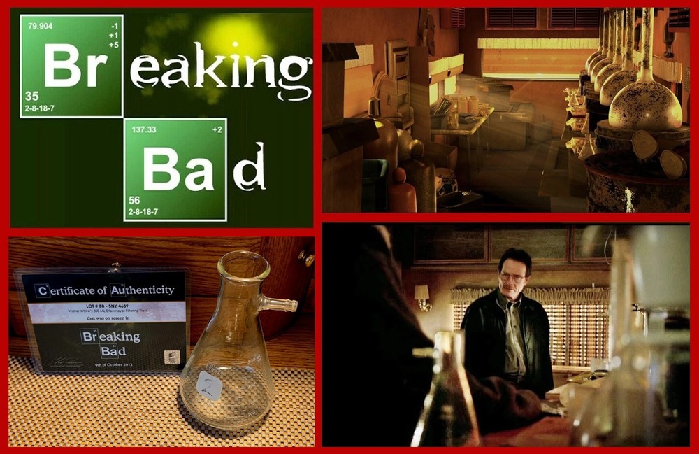 BREAKING BAD:  Pyrex Filtering Flask w/Studio COA