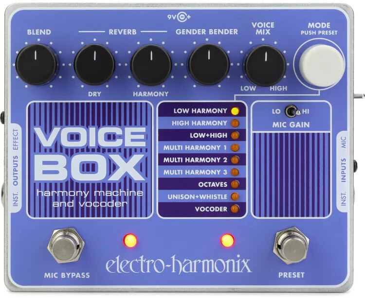 Electro-Harmonix Voice Box Vocal Harmony/Vocoder Vocal Effects Pedal