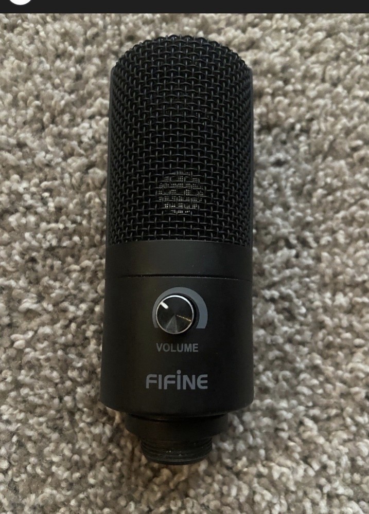 FIFINE Freestanding Microphone Black with Volume Control