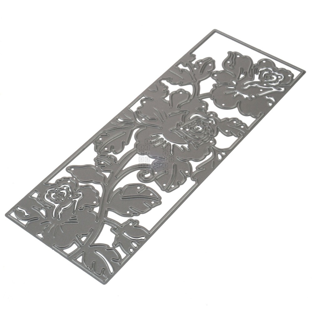 Entwined Roses Rectangular Metal Cutting Die