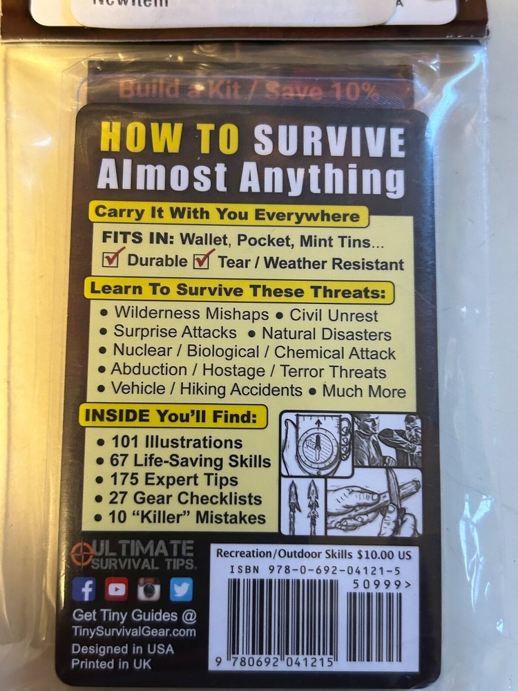 ultimate survival guide card credit size