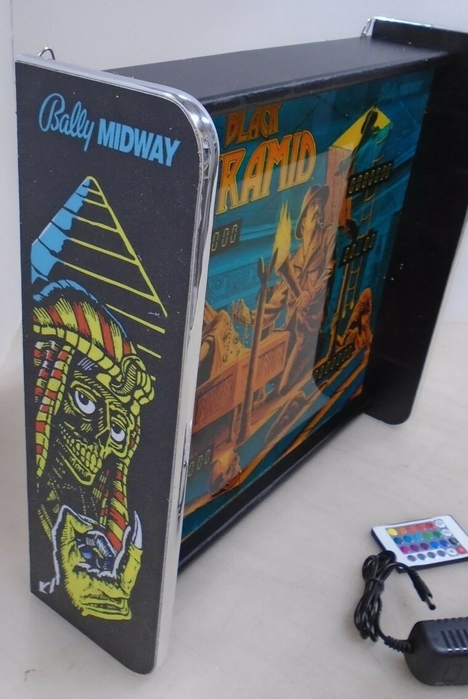 Bally Black Pyramid Pinball Head LED Display light box
