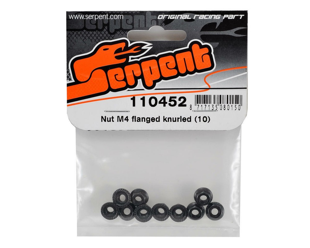 Serpent M4 Serrated Flanged Nut (10) [SER110452]