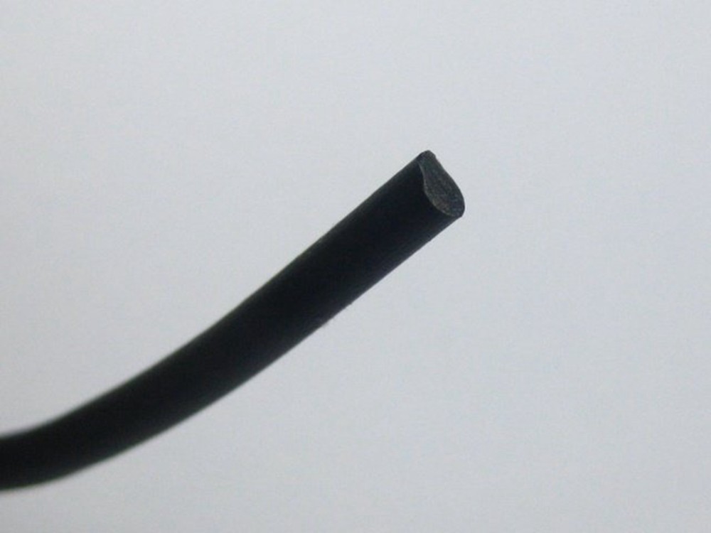 5.5 Yards Black Solid Rubber 3mm Cord Thread String for Necklace Pendants