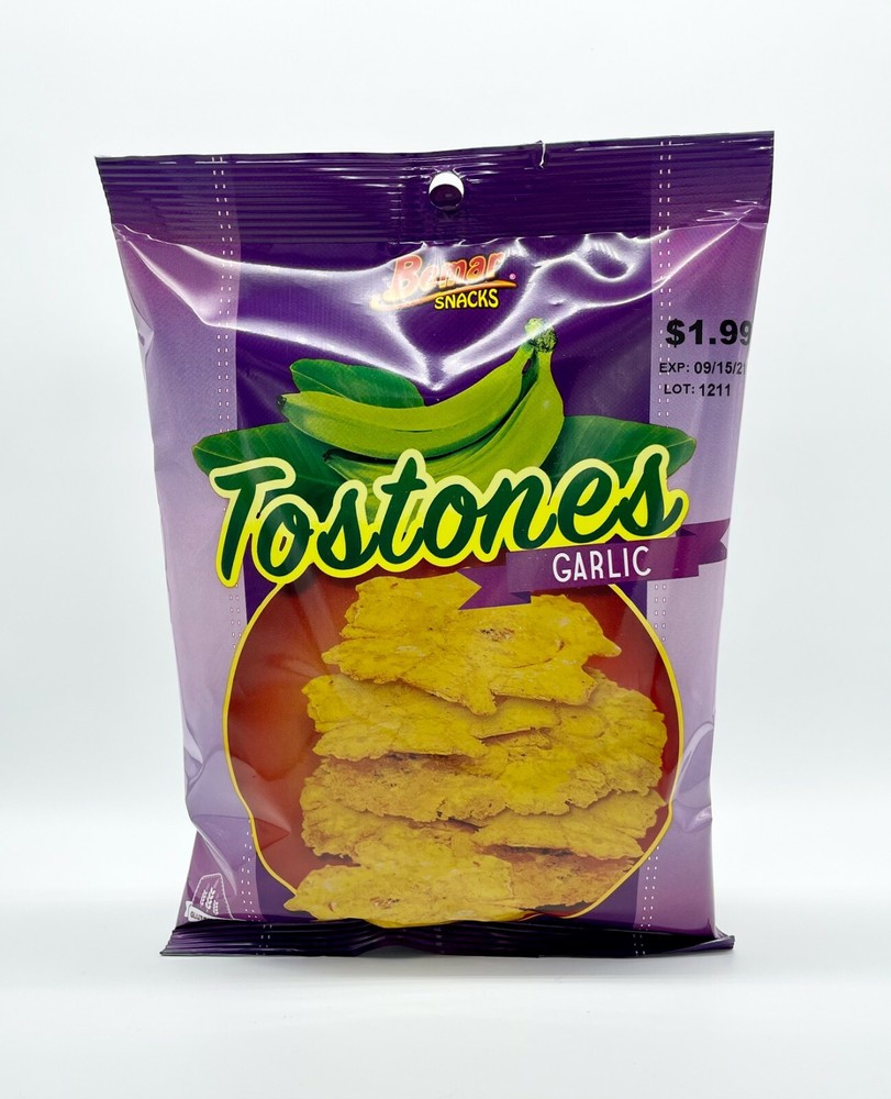 Bemar Snacks-Tostones Garlic-24 bags