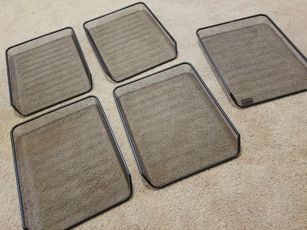 Mind Reader black Replacement Paper Trays set of 5 open box