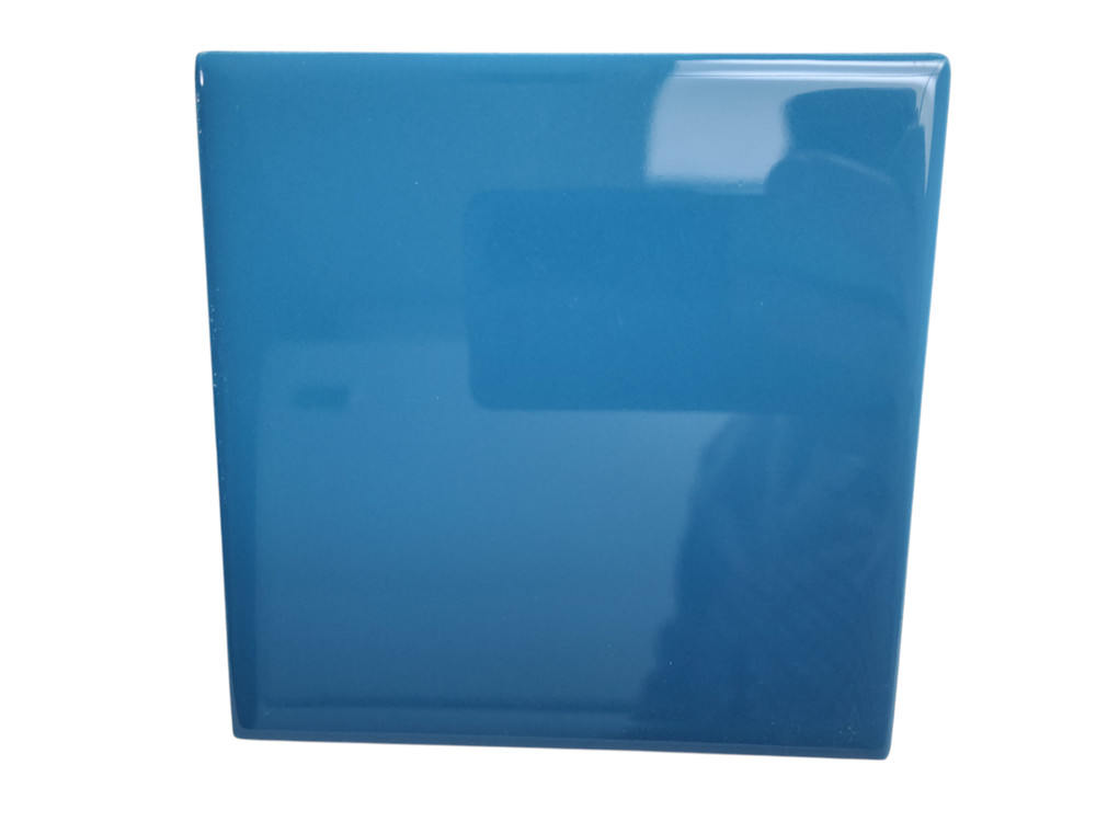 Electric Blue Ceramic Tile 4.25 in Subway Square Shower Kitchen Wall Backsplash