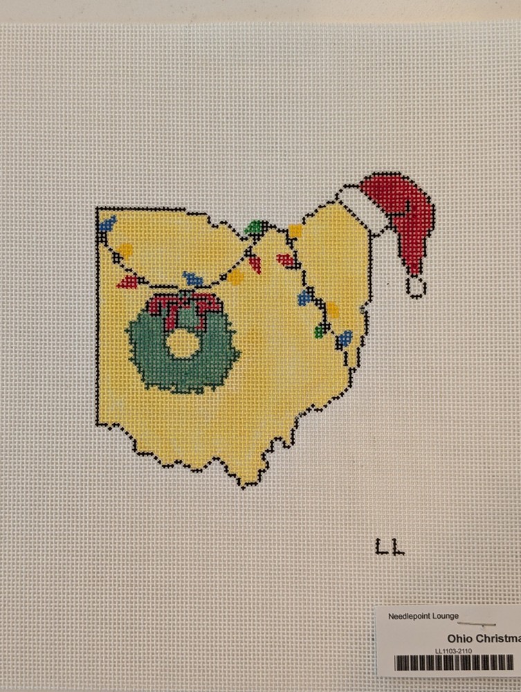 Ohio Christmas by LL (unknown designer) Needlepoint Canvas