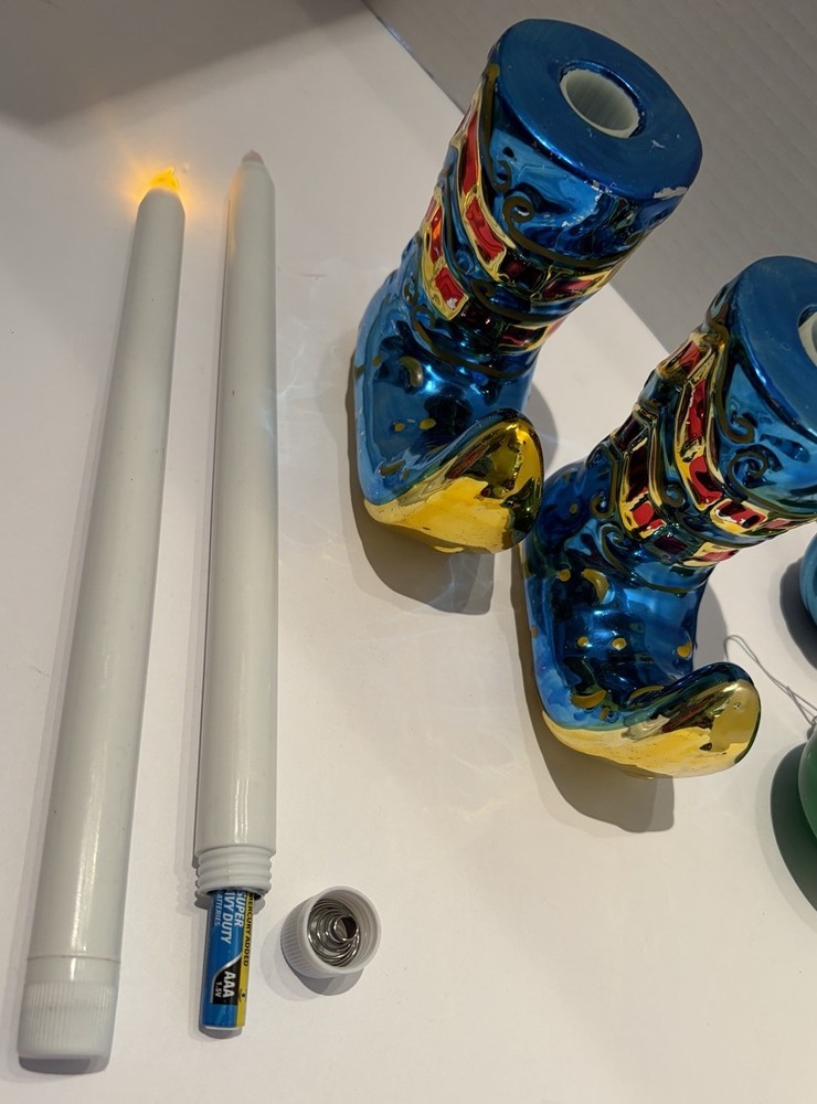 Elf Boot Candle Holder Set