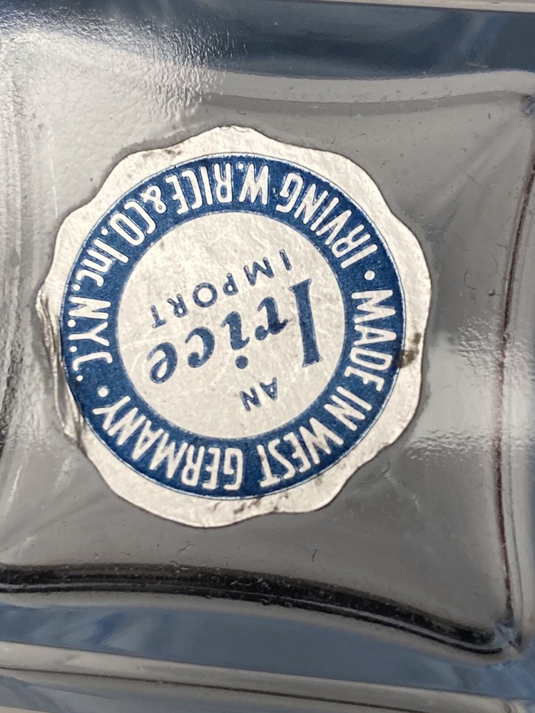 Blue Crystal Perfume Bottle West Germany