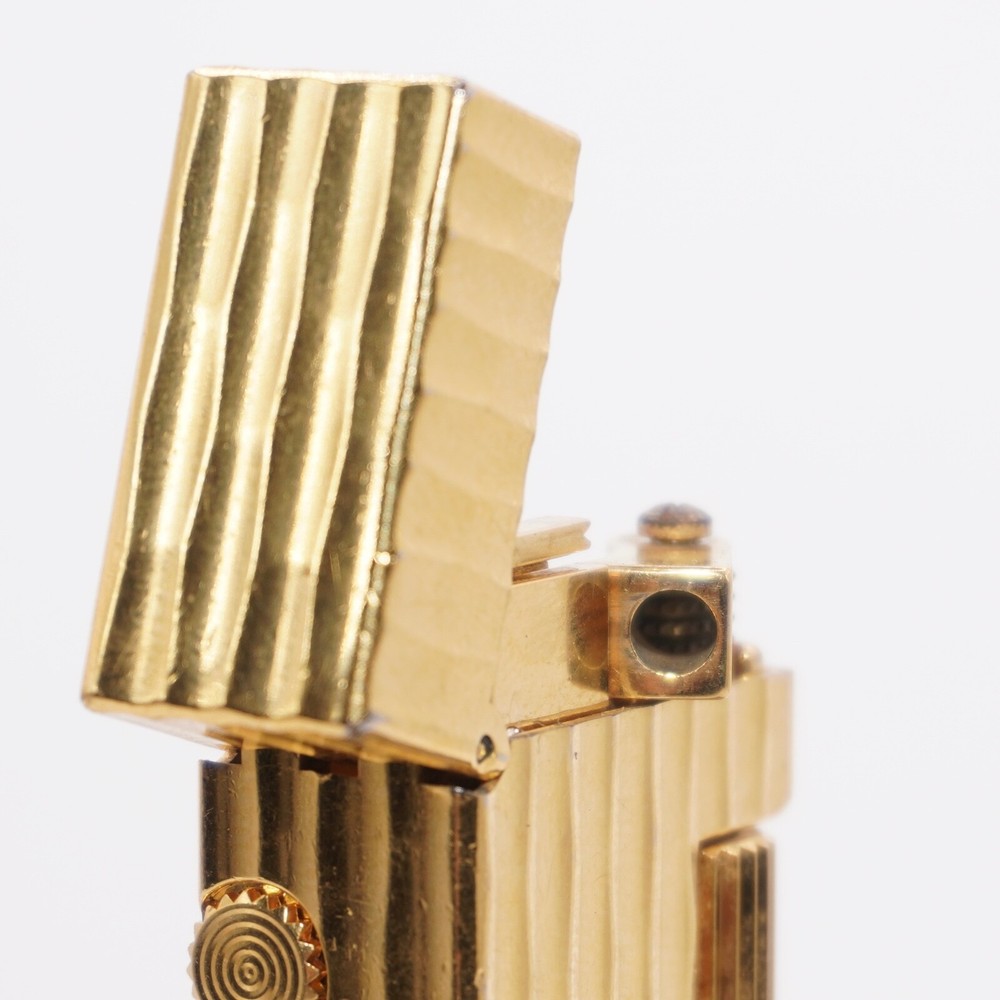 Dunhill Lighter Gold Bambo Pattern-Ultrasonically Cleaned_Working