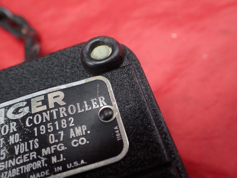 Vintage Singer Simaco Foot Controller 195182 TESTED Original
