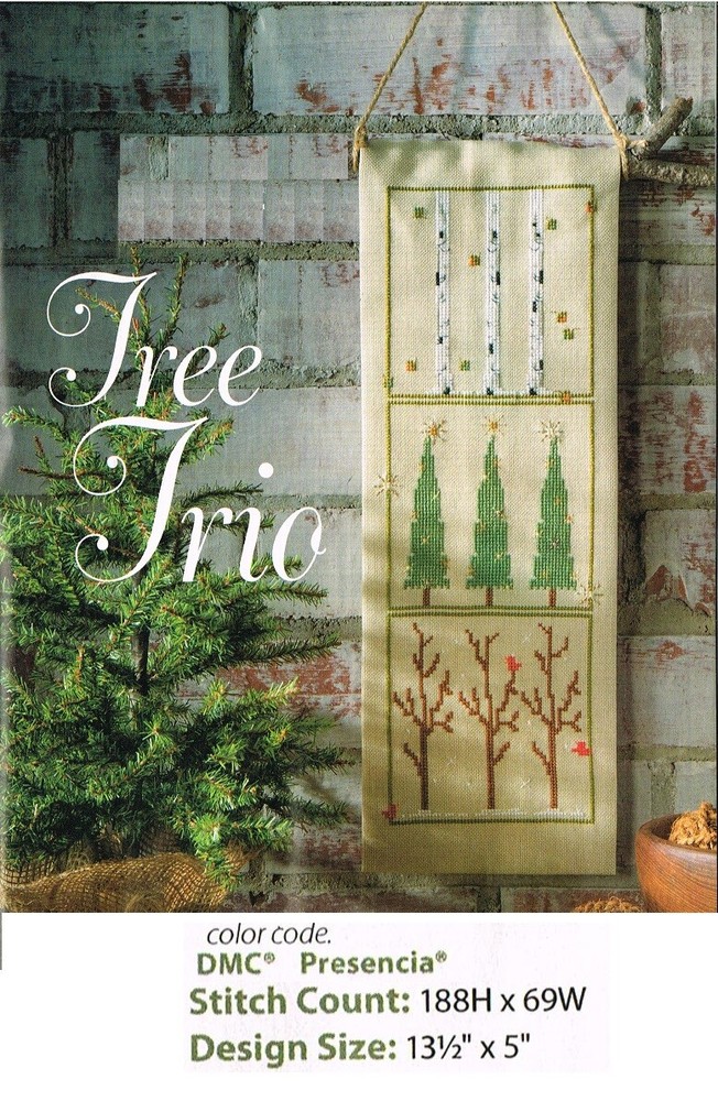 TREE TRIO   CROSS STITCH PATTERN ONLY -  YD   REA