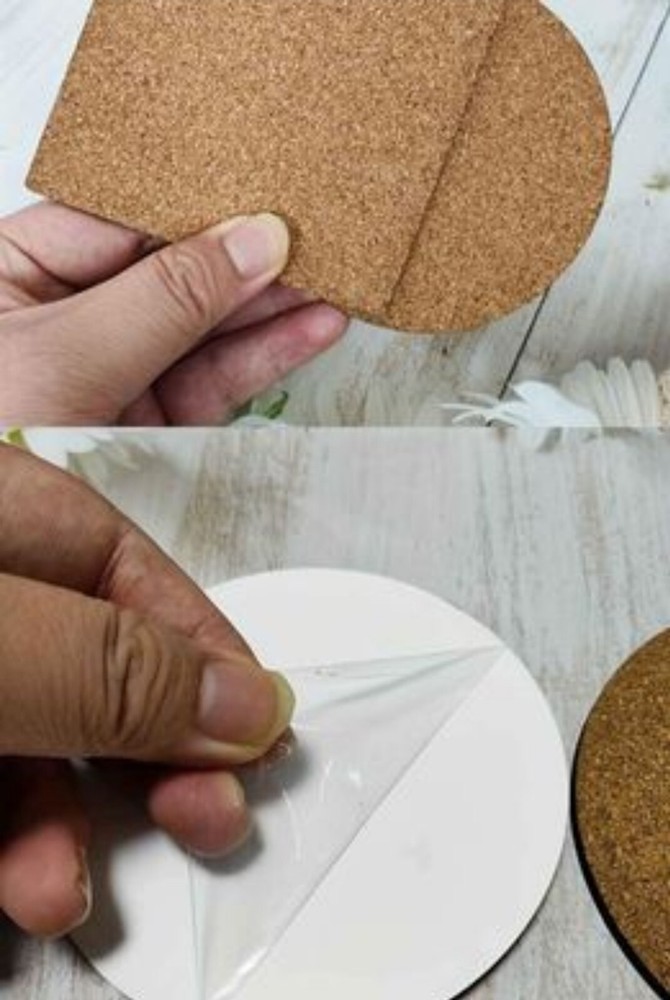 25 MDF White 4" Circle Sublimation Cork Back