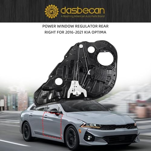 Rear Right Side Power Window Regulator with Panel Compatible with Kia Optima