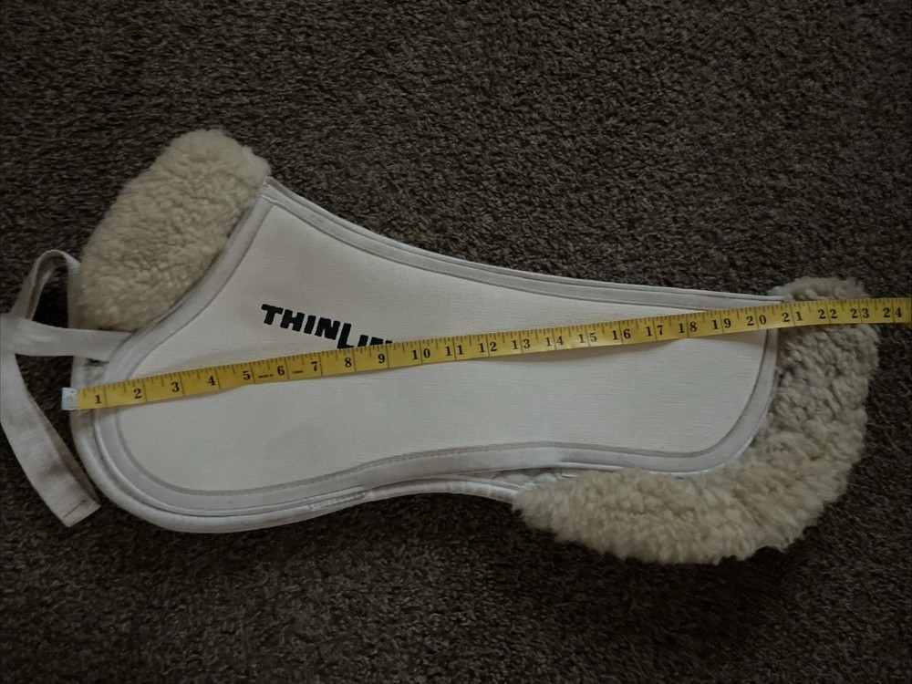 ThinLine Shimmable Half Pad, Quilted with Sheepskin Rolls, White, Used
