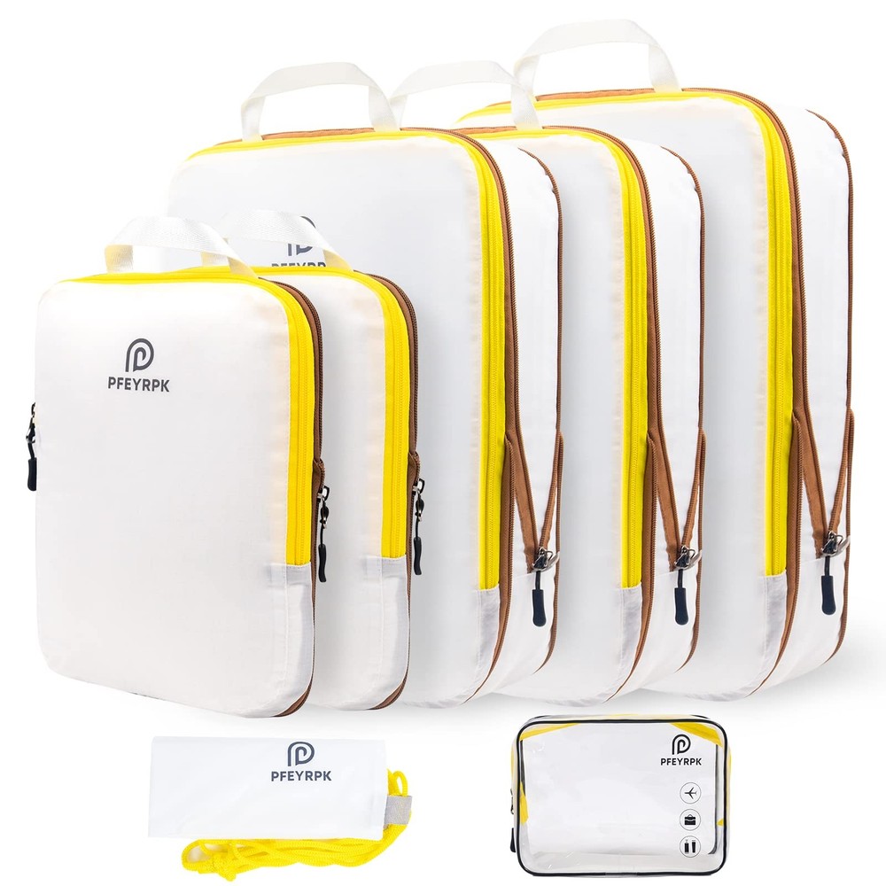 Lightweight Compression Packing Cubes for Suitcases, Compressible Expandable ...