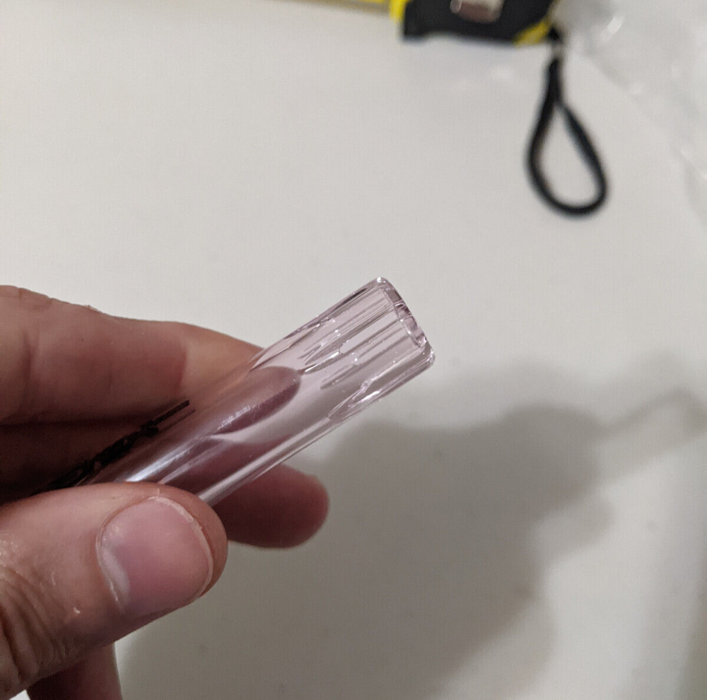 4" Inch 18mm/14mm Downstem Glass Slide Full Pink MATRIX Perc Diffuser