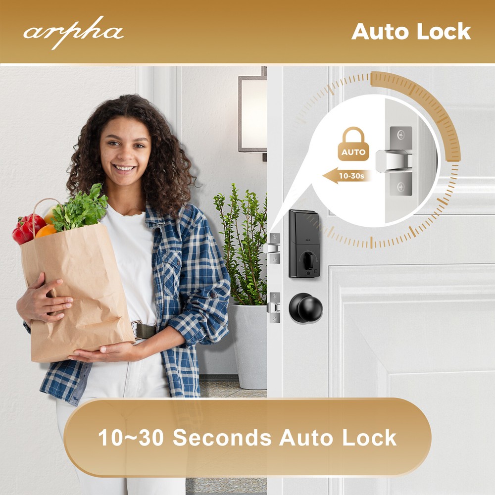 ARPHA Smart Ball Lock+Keypad Lock Keyless Entry App Control AntiPeeping Password