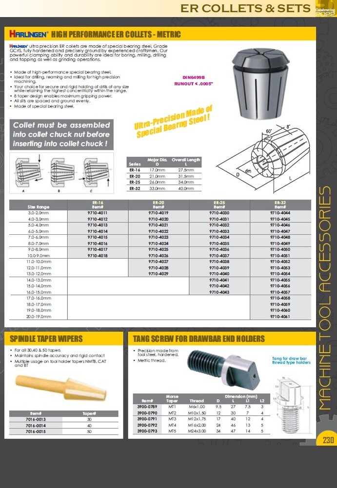 ER-16 7/32" SPRING COLLET (3900-5155)