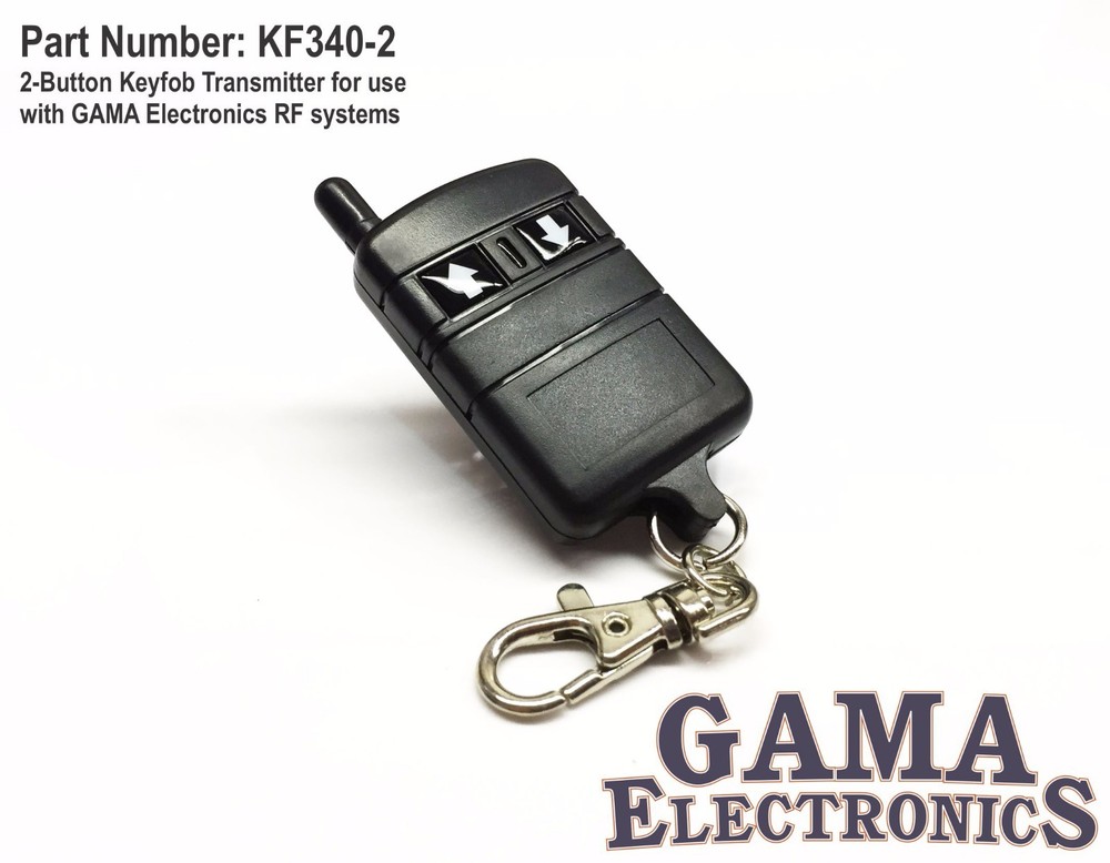 2 Button Keyfob R.F. Transmitter for GAMA Electronics Remote Control Systems