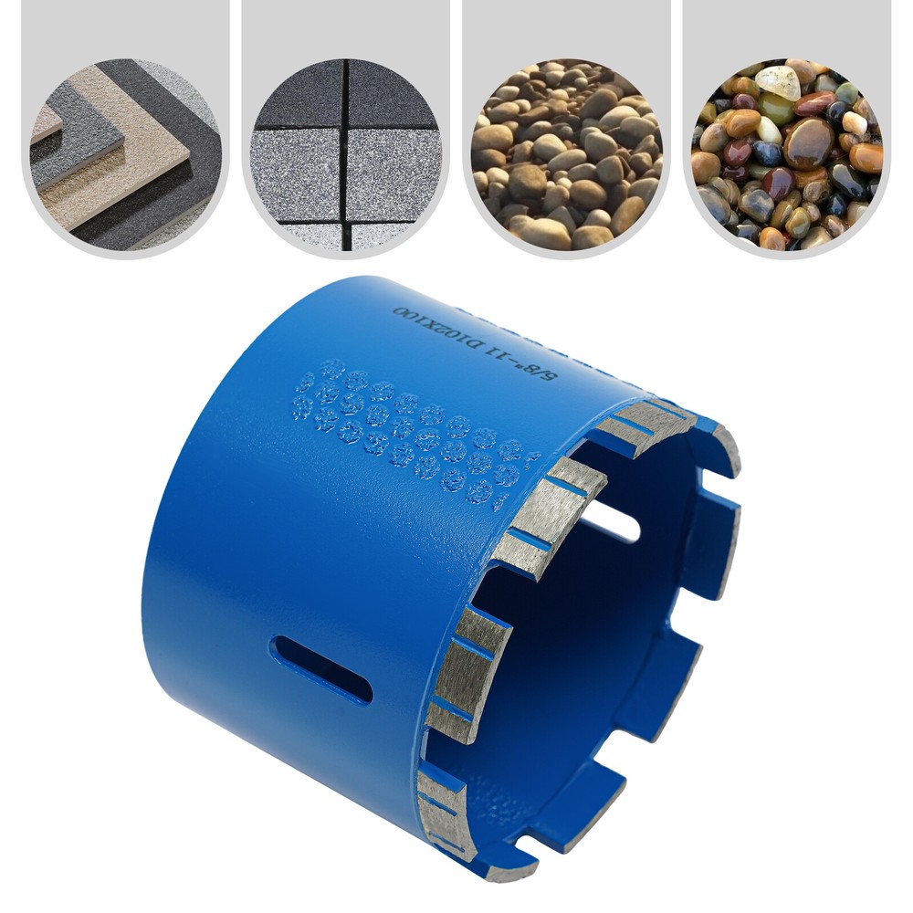Diamond Core Drill, Drilling Bit, 5/8-11 Thread Diamond Drilling Bit Blue NEW