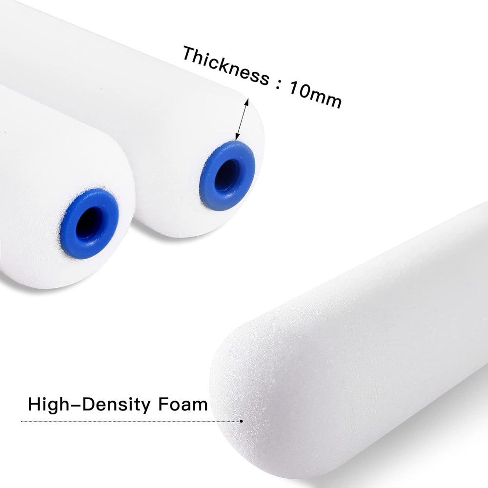 Foam Paint Roller, 8 Pack 4 Inch Paint Roller Kit, Complete 4" Mini Paint Roller