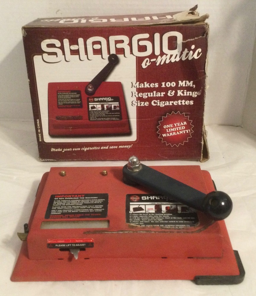 VINTAGE Shargio O-Matic Cigarette Rolling Machine Makes Reg & King Size