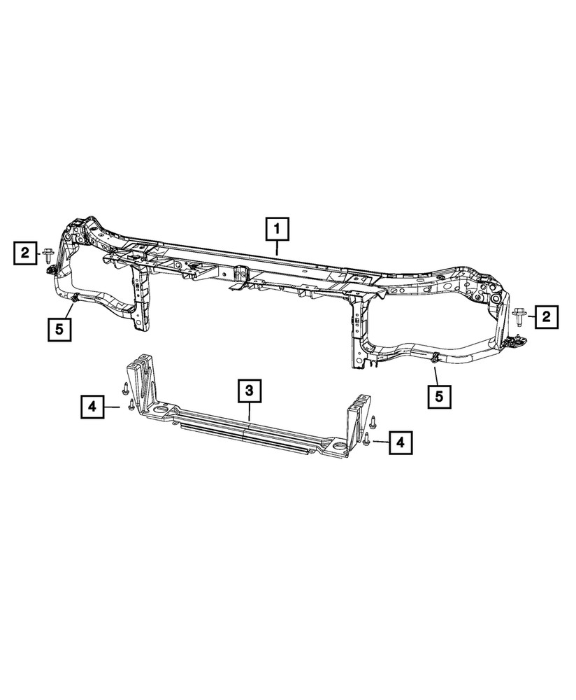 Genuine Mopar Cross-Member Bracket Right 68249076AA