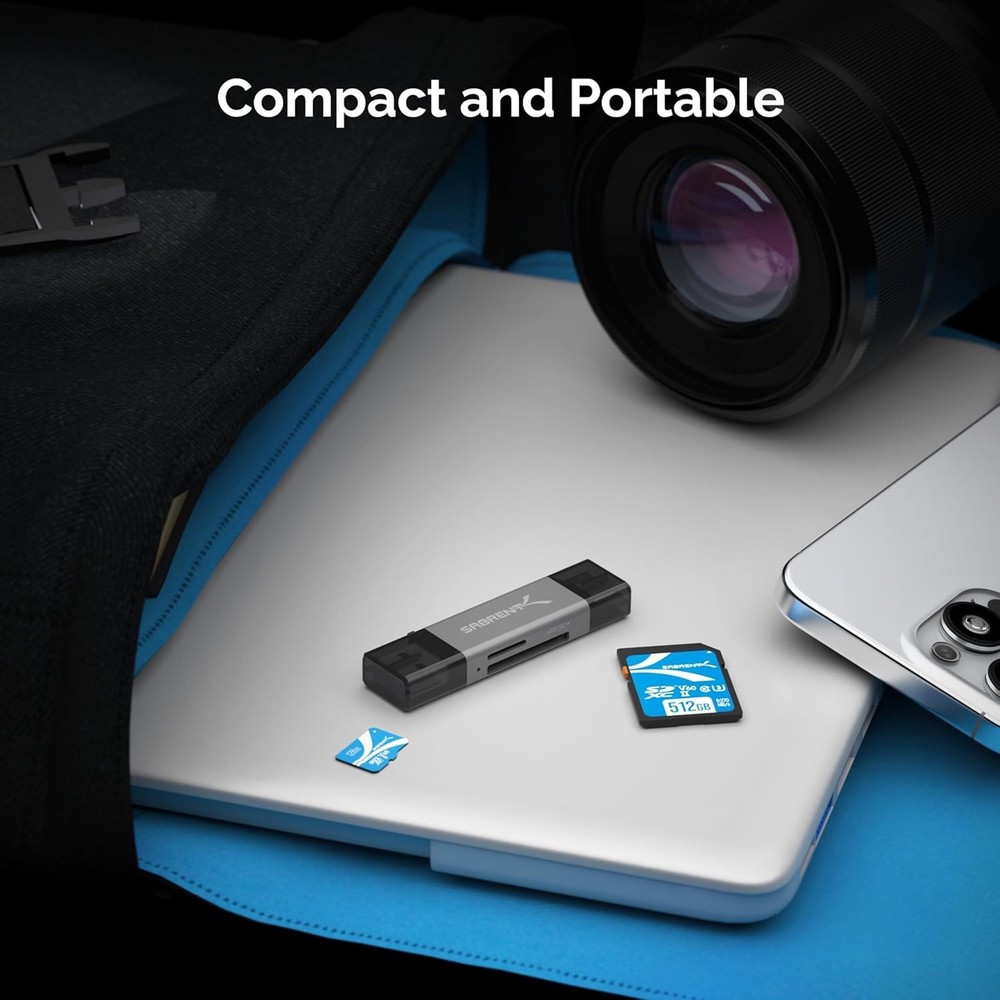 Versatile USB C and Micro SD Card Reader for Quick File Transfers Across Devices