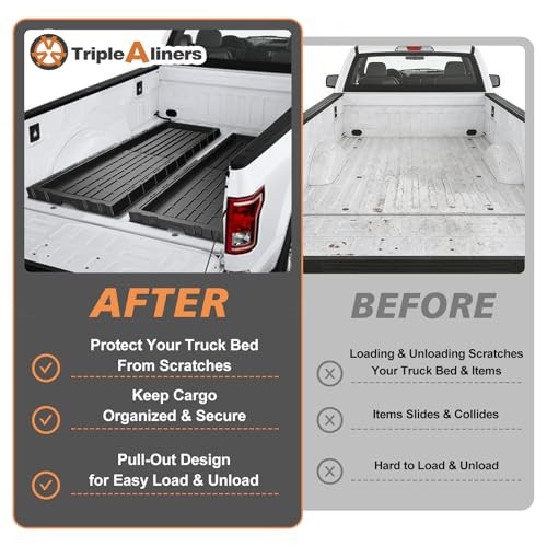 Slide-Out Truck Bed Cargo Tray Compatible with 5'7"+ & Longer Beds Pull-Out