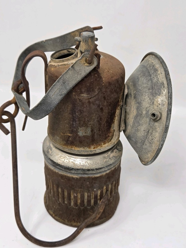 Vintage Dewar Carbide Miners Lamp With Hook