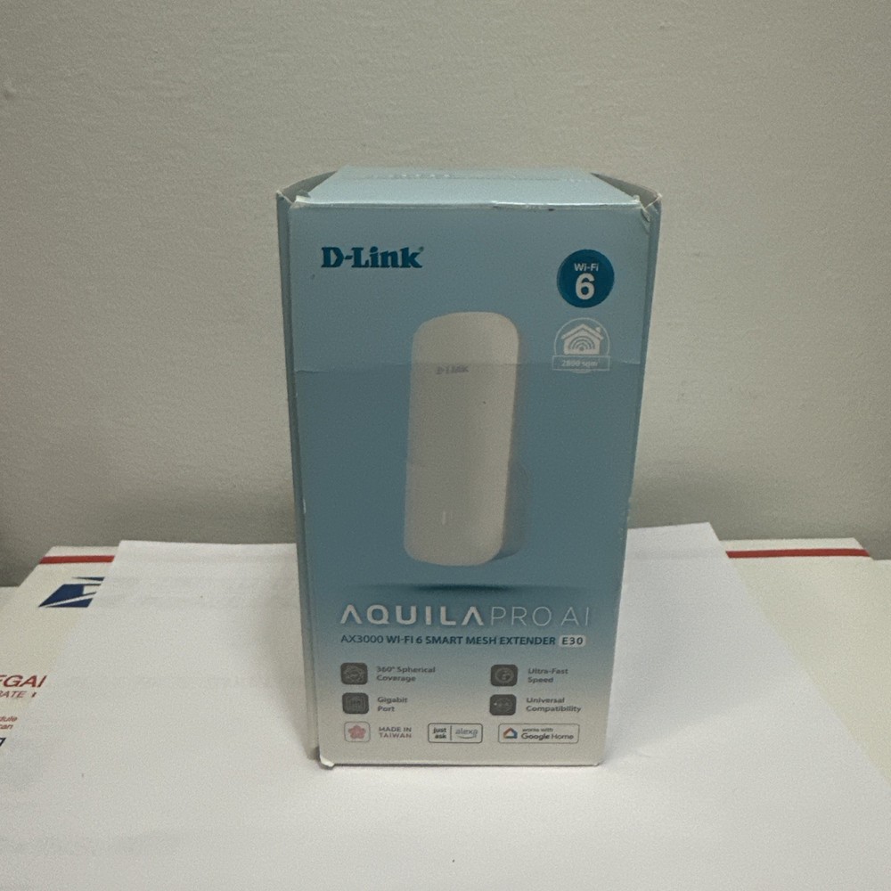 Used D-Link AQUILA PRO AI AX3000 Wi-Fi 6 Smart Mesh Extender - E30