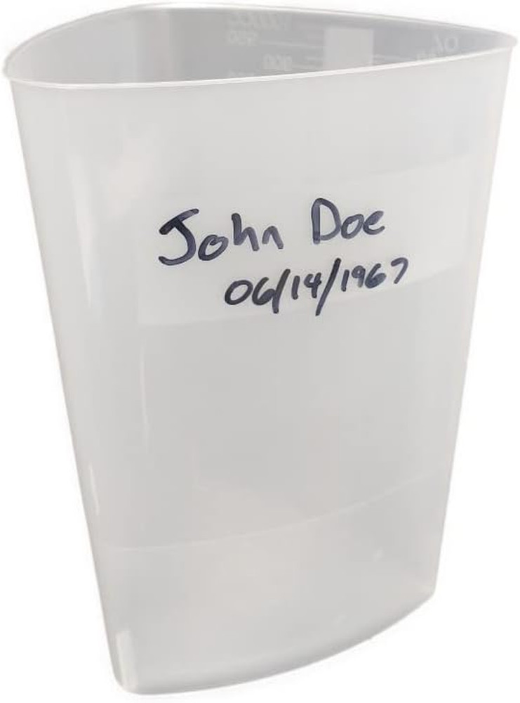 Plastic Graduated Triangular Intake Output Container [5 Pack] 32 Ounce Three-Sid