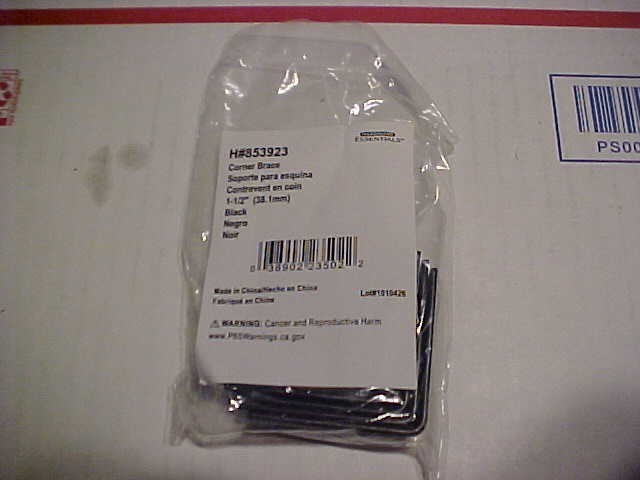 4 pack 1-1/2" Black  Bracket Corner Brace Sets